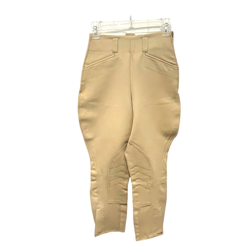 Riding Breeches Vintage Equestrian Womens Tan Equi Stretch Classic Size S 25